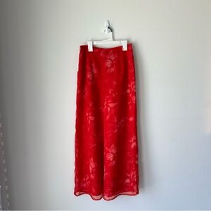 Vintage Wide leg high waisted beach red pants size 27